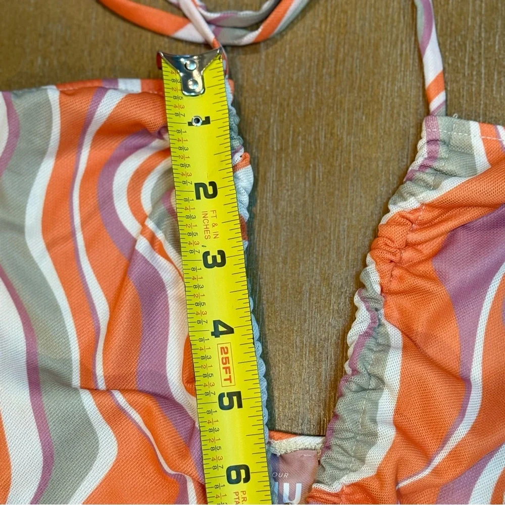 NWT Show‎ Me Your Mumu Outgoing Mini Dress Wavy Striped Size M *FLAW* - Picture 5 of 11